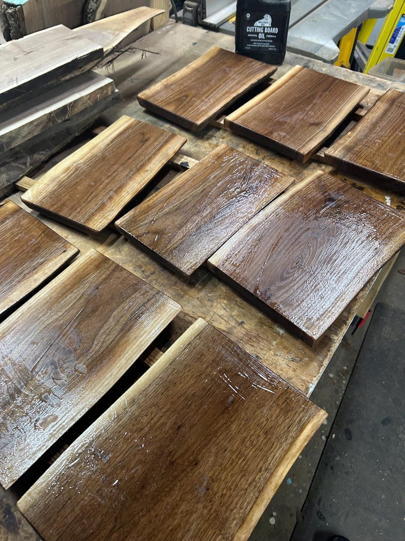 Live Edge Black Walnut Cutting Board | Charcuterie Board | Serving Tray | Solid One-Piece image 3