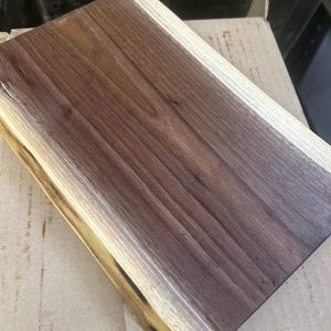 Live Edge Black Walnut Cutting Board | Charcuterie Board | Serving Tray | Solid One-Piece image 7