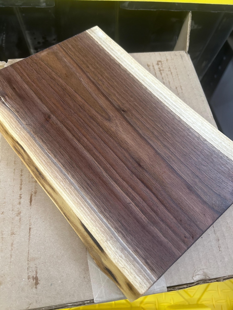 Live Edge Black Walnut Cutting Board | Charcuterie Board | Serving Tray | Solid One-Piece image 7