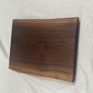 Live Edge Black Walnut Cutting Board | Charcuterie Board | Serving Tray | Solid One-Piece image 8