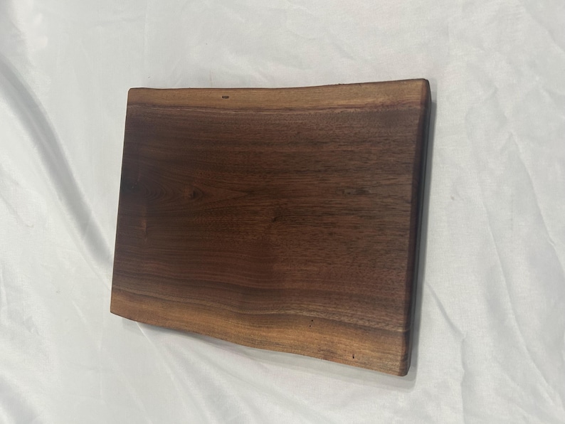 Live Edge Black Walnut Cutting Board | Charcuterie Board | Serving Tray | Solid One-Piece image 8