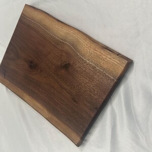 Live Edge Black Walnut Cutting Board | Charcuterie Board | Serving Tray | Solid One-Piece image 4