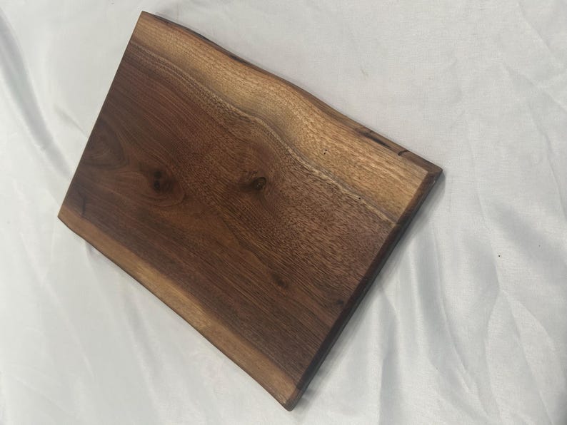 Live Edge Black Walnut Cutting Board | Charcuterie Board | Serving Tray | Solid One-Piece image 4