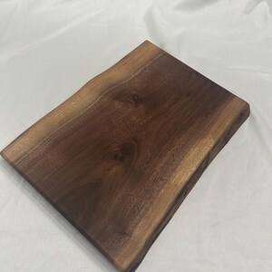 Live Edge Black Walnut Cutting Board | Charcuterie Board | Serving Tray | Solid One-Piece image 11