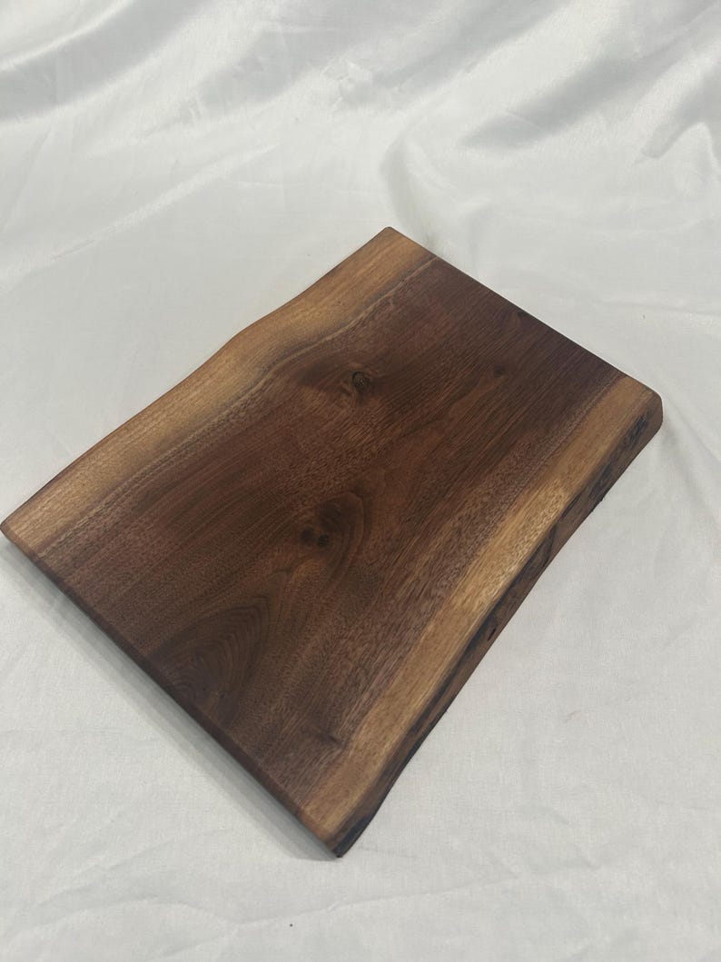 Live Edge Black Walnut Cutting Board | Charcuterie Board | Serving Tray | Solid One-Piece image 11