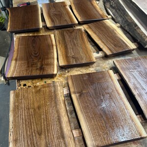 Live Edge Black Walnut Cutting Board | Charcuterie Board | Serving Tray | Solid One-Piece image 10