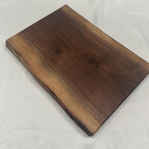 Live Edge Black Walnut Cutting Board | Charcuterie Board | Serving Tray | Solid One-Piece image 6