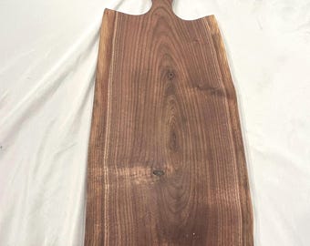 23" Handcrafted Black Walnut Cutting Board | Live Edge Wood Serving Platter | Wedding/Housewarming Gift