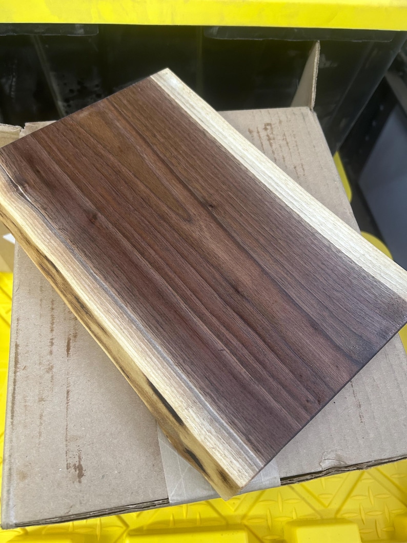 Live Edge Black Walnut Cutting Board | Charcuterie Board | Serving Tray | Solid One-Piece image 9