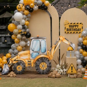 Construction Truck Birthday Party Decor Cutout (Digital Download)
