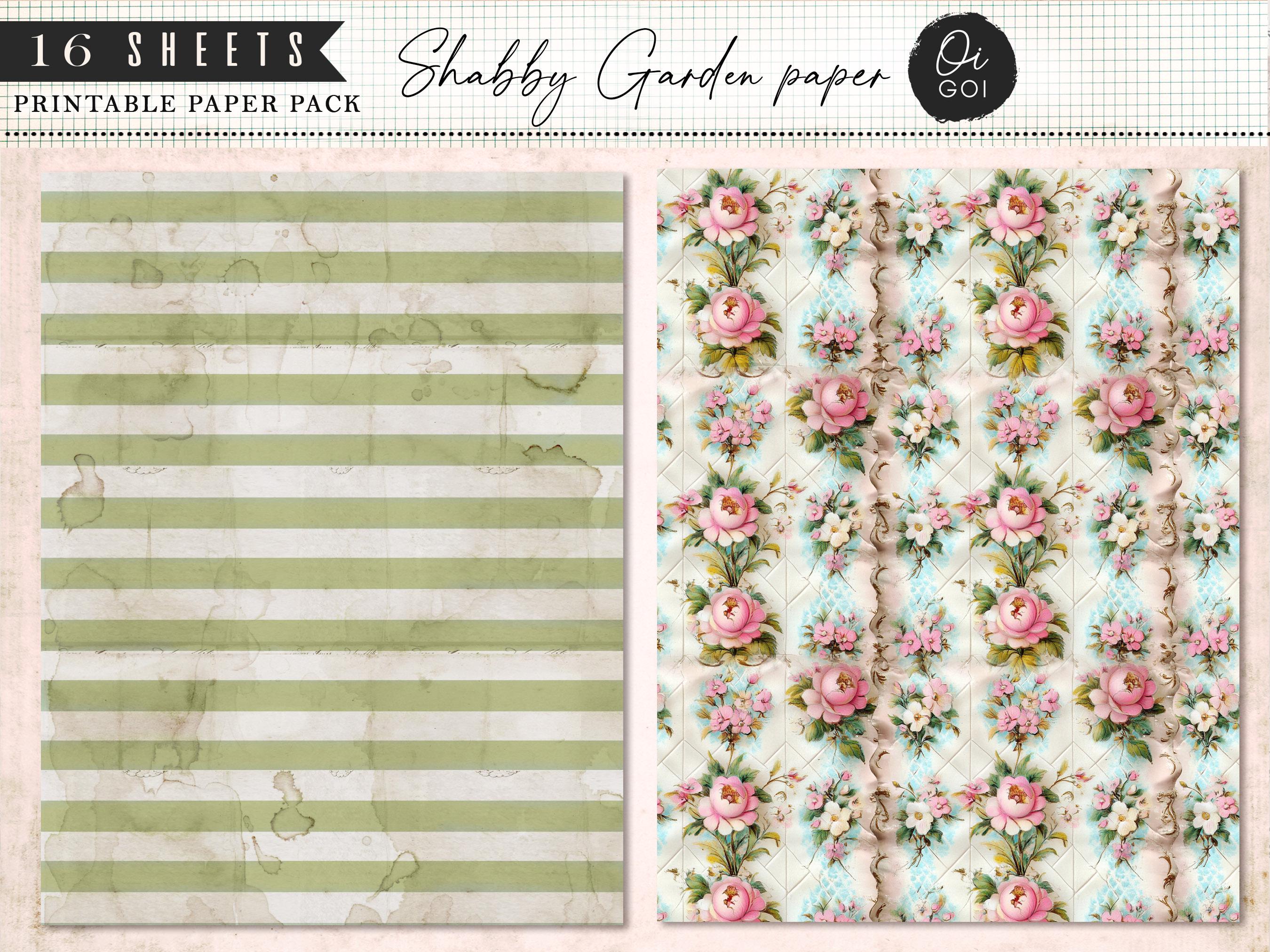 Vintage Rose Junk Journal Kit, Shabby Chic Pink Roses, Digital Paper ...