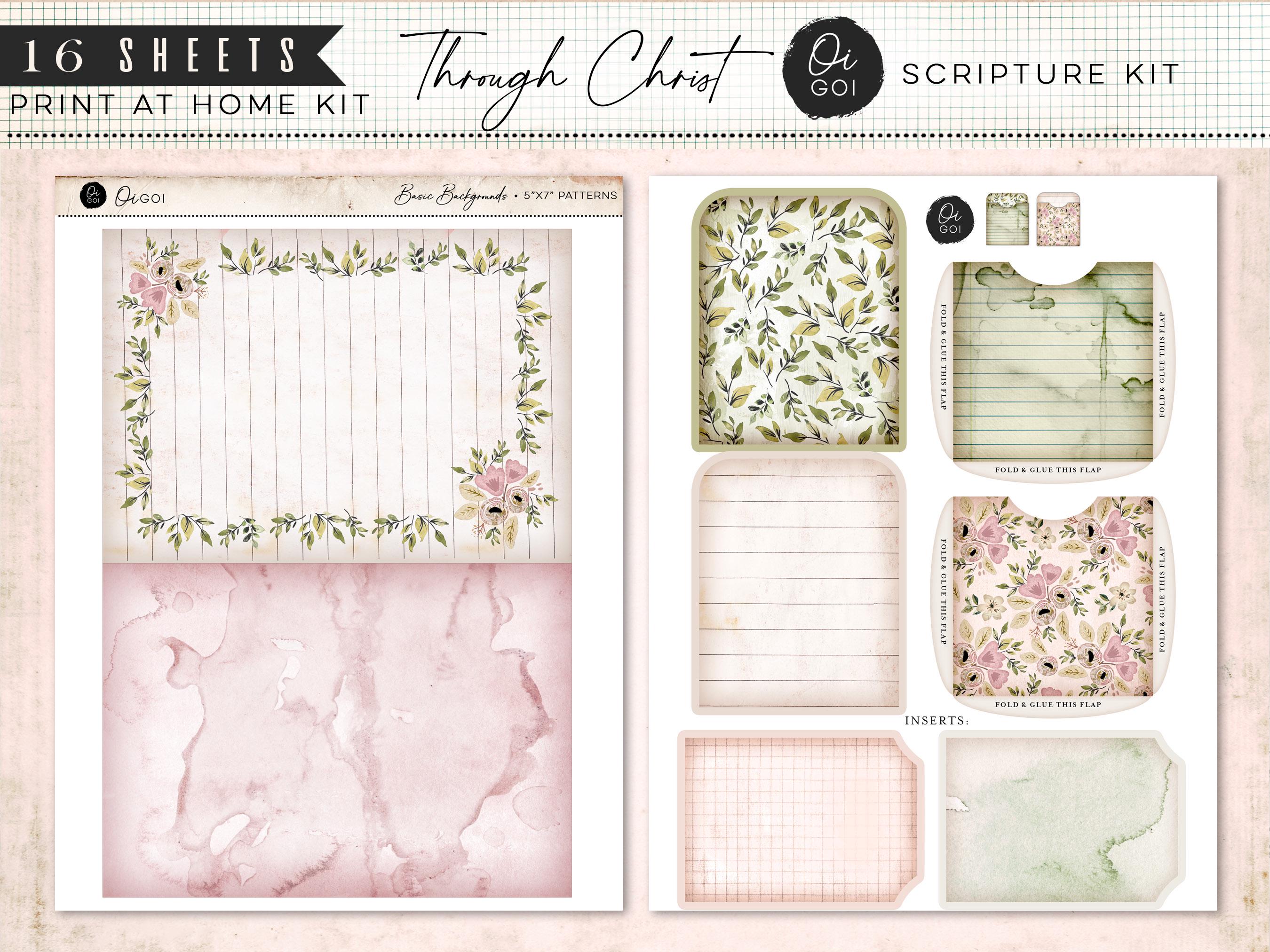 Printable Bible Kit, Junk Journal, Scripture Ephemera, Scrapbook Paper ...