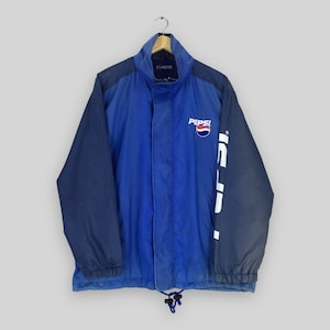 Vintage Distressed Pepsi Cola Carbonated Drink Windbreaker Jacket XLarge Pepsi Cola Spell Out Logo Jacket Pepsi Drink Light Jacket Size XL