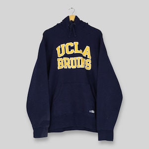 Moletom com capuz vintage UCLA Bruins NCAA tamanho GG, moletom com capuz UCLA Bruins Spell Out da Universidade de Los Angeles tamanho GG