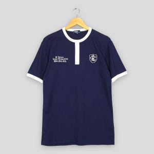 Vintage 90s Polo Ralph Lauren Blue T Shirt Small Polo RL Lawn Tennis Club Embroidered Logo Shirt Polo Ralph Lauren RL Pony Tshirt Size S