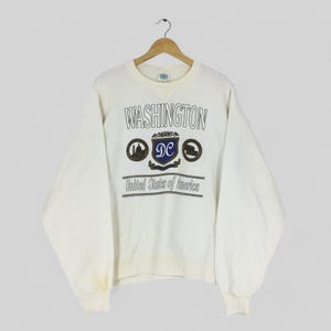 vintage Washington États-Unis sweat XL grand État de Washington aux États-Unis épeler col rond État de Washington États-Unis pull taille XL