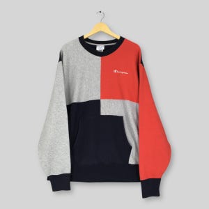 Vintage Champion Reverse Weave Multicolor Sweatshirt XLarge Champion Embroidered Logo Sweater Champion Usa Multicolor Crewneck Size XL