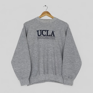Vintage University Of California Los Angeles Sweatshirt Medium Ucla Bruins NCAA Crewneck Ucla Los Angeles Spell Out Gray Sweater Size M