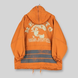 Vintage Melato Ski Wear Bomber Parka Jacket Large Melato Virtual Adventurer Ski Suit Retro Bomber Jacket Snow Gear Ski Hoodie Jacket Size L