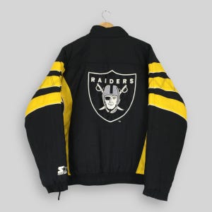 Vintage 90s Los Angeles Raiders NFL Bomber Jacket Medium LA Raiders Embroidered Anorak Jacket Raiders American Football Starter Jacket M