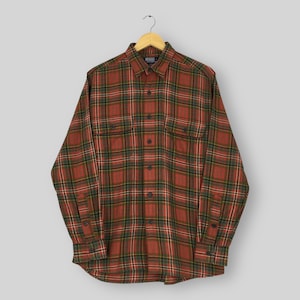 Vintage 90s Polo Ralph Lauren Checkered Flannel Shirt Medium Ralph Lauren Benford Plaid Tartan Checked Flannel Polo Pony Button Up Size M