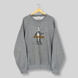 Vintage Winnie The Pooh &quot;Tigger&quot; Sweatshirt XXLarge Disney Tigger Printed Graphics Sweater Walt Disney Yellow Pooh Tigger Crewneck Size XXL