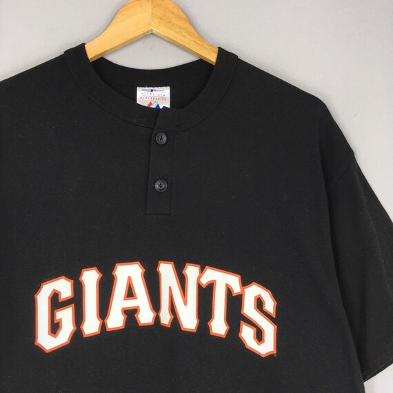 Vintage San Francisco Giants MLB Button T Shirt Xlarge Majestic SF
