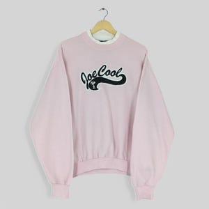 Vintage Snoopy Peanuts Joe Cool Sweatshirt Medium Peanuts Snoopy Embroidered Crewneck Snoopy Cartoon Comic Strip Jumper Pink Sweater Size M