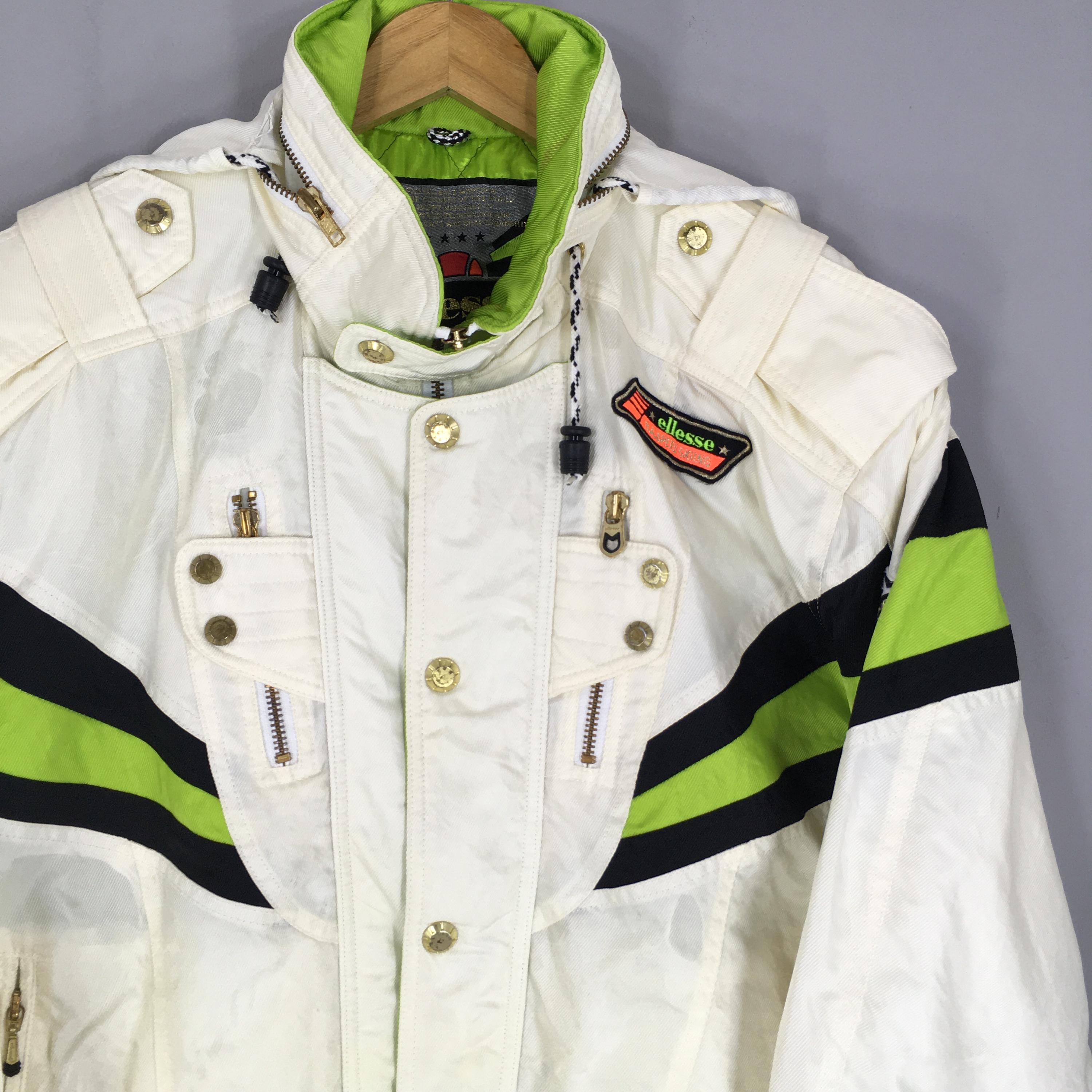 Vintage Ellesse Italia Ski Bomber Jacket: Multicolor Retro