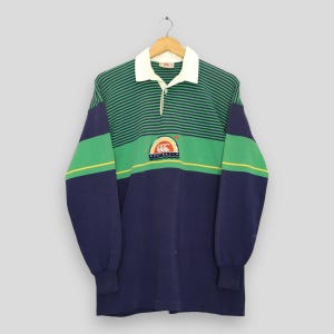Vintage Canterbury Australia Striped Rugby Shirt Medium 90s Canterbury Of New Zealand Multicolor Collared Rugby CCC Australia Jersey Size M
