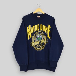 Vintage Notre Dame Fighting Irish NCAA Sweatshirt Large Notre Dame Fighting Irish Spell Out Sweater University Of Notre Dame Crewneck Size L
