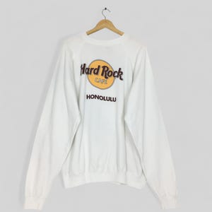 Vintage 80s Hard Rock Cafe Honolulu Sweatshirt XXLarge Hard Rock Cafe Usa Save The Planet Sweater Hard Rock Cafe Honolulu Crewneck Size XXL