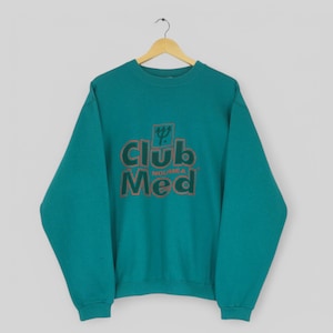 Rare!! Vintage 80s Club Med Noumea Sweatshirt Medium Club Med Noumea Spell Out Logo Sweater Club Med Noumea Graphics Crewneck Size M