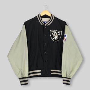Vintage 90s Los Angeles Raiders NFL Varsity Jacket Medium Los Angeles Raiders Button Jacket Raiders American Football Starter Jacket Size M