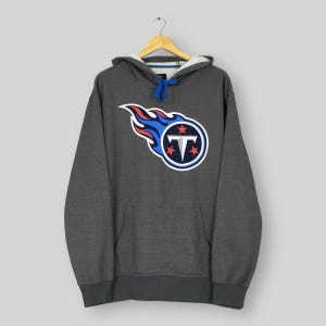 Vintage Tennessee Titans NFL Hoodie Sweatshirt XLarge Tennessee Titans Football Spell Out Pullover Titans American Football Sweater Size XL