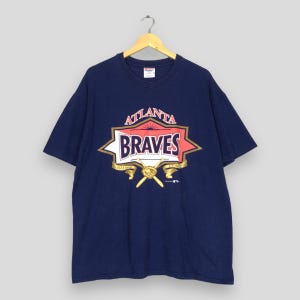 Vintage 90s Atlanta Braves MLB T Shirt XLarge Atlanta Braves National League Crewneck Shirt Atlanta Braves American Baseball Tshirt Size XL