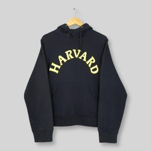 Vintage University Of Harvard Hoodie Sweatshirt Large University Of Harvard Spell Out Jumper Harvard Crimson Blue Hoodie Sweater Size L