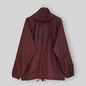 Vintage Adidas Trefoil Windbreaker Jacket XLarge Adidas Trefoil Printed Logo Zip Up Jacket Adidas Sportswear Light Zipper Jacket Size XL