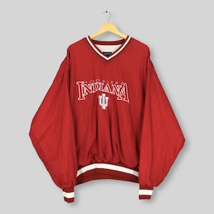 Vintage Indiana Hoosiers NCAA Windbreaker Jacket XLarge Indiana Embroidered Logo Jacket Indiana University Bloomington Pullover Jacket XL