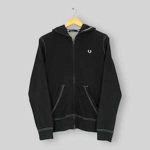 Vintage Fred Perry Sportswear Hoodie Sweatshirt Medium Fred Perry Embroidered Logo Sweater Fred Perry England Black Zipper Hoodie Size M