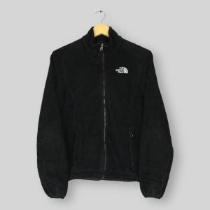 Vintage The North Face Polartec Fleece Jacket Small The North Face Sportswear Jacket North Face Zip Up Warmer Black Sweater Size S