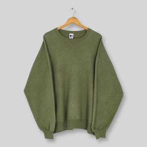 Vintage Russell Athletic Green Sweatshirt XXLarge Russell Athletic Green Plain Sweater Russell United States Green Blank Crewneck Size XXL