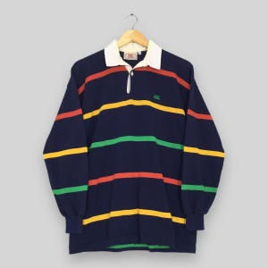 Vintage Canterbury Of New Zealand Striped Rugby Shirt Medium 90s Canterbury Australia Multicolor Collared Rugby CCC Australia Jersey Size M