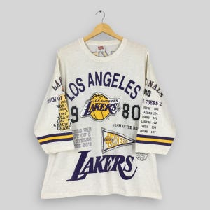 RARE Vintage 90s Los Angeles Lakers Nba T Shirt XLarge Long Gone Los Angeles Lakers Crewneck Shirt LA Lakers American Baseball Team Shirt XL