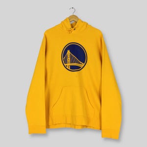 Vintage Golden State Warriors NBA Hoodie Sweatshirt XLarge NBA Curry Basketball Pullover Golden State Warriors Basketball Sweater Size XL