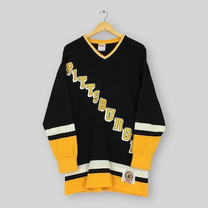 Vintage 90s Pittsburgh Penguins NHL Long Sleeves Shirt Small Pittsburgh Penguins Embroidery Sweater Penguins American Hockey Jersey Size S