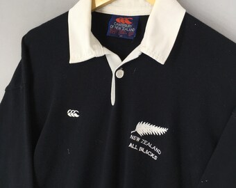 Vintage 90s Canterbury of New Zealand All Blacks Rugby Shirt