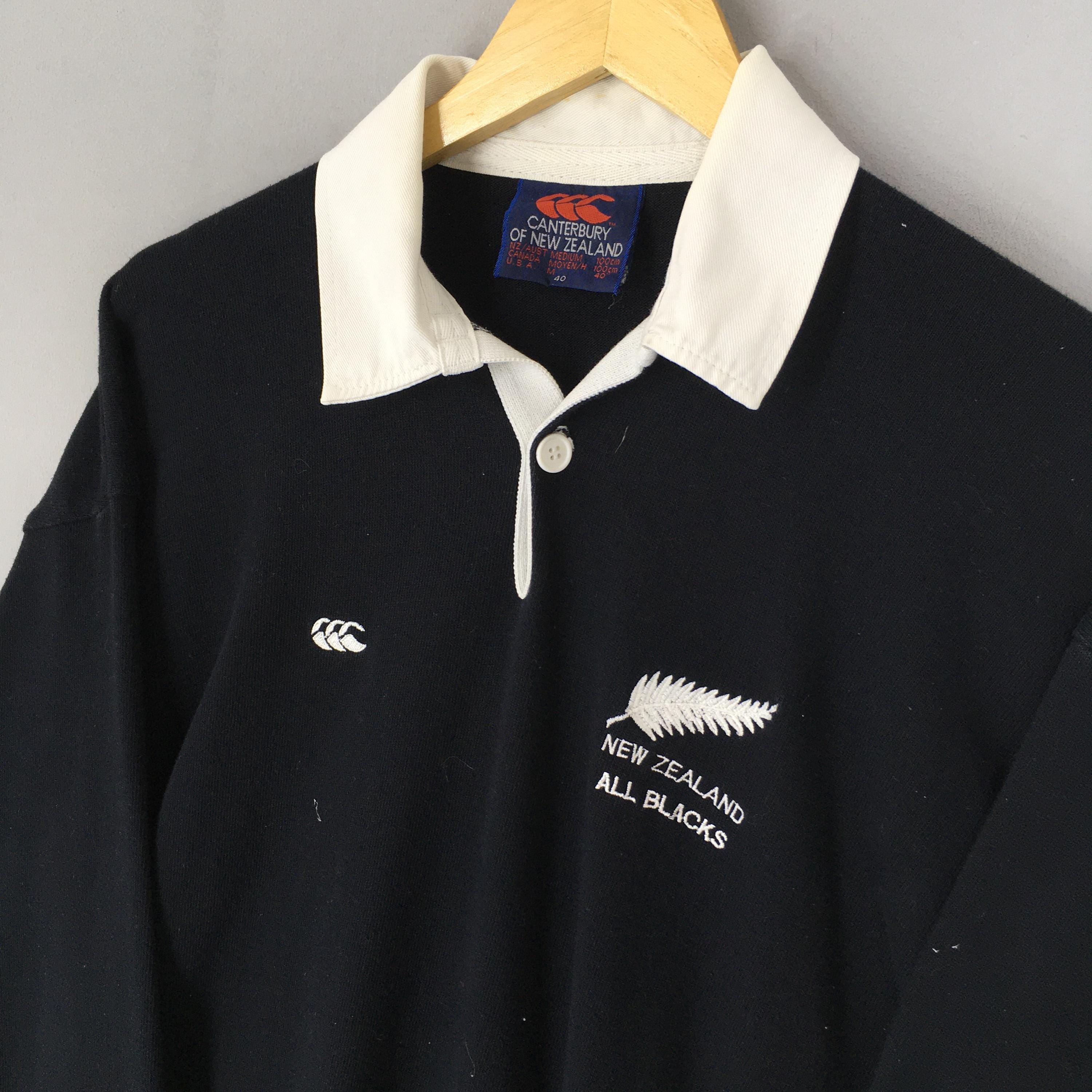 Vintage 90s Canterbury of New Zealand All Blacks Rugby Shirt