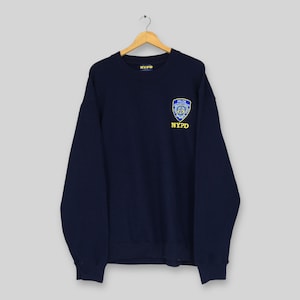 NYPD New York Police Department Sweatshirt XXLarge Vintage NYPD Spell Out Embroidered Sweater New York Police Department Crewneck Size 2XL