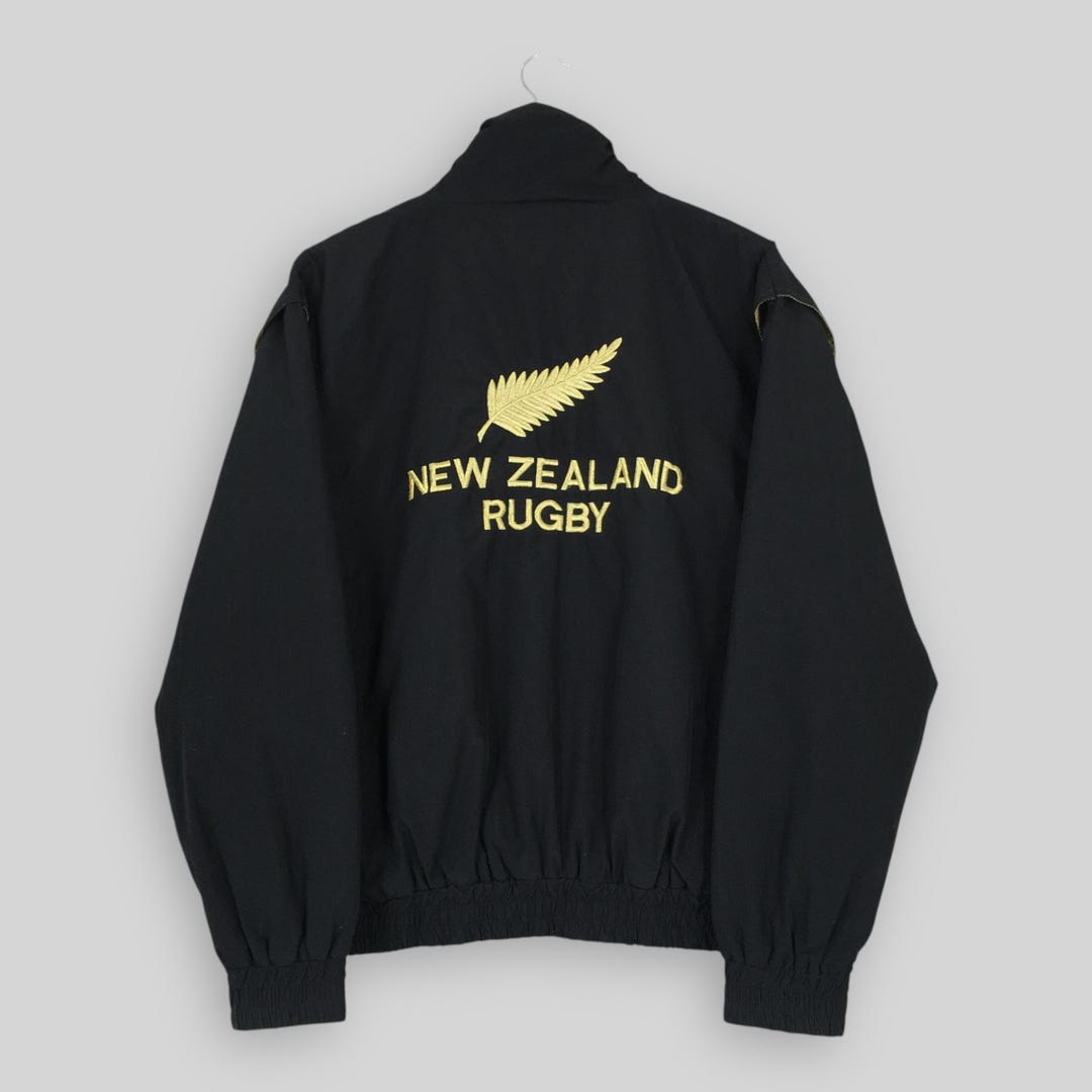 Vintage New Zealand Rugby All Blacks Bomber Jacket Large